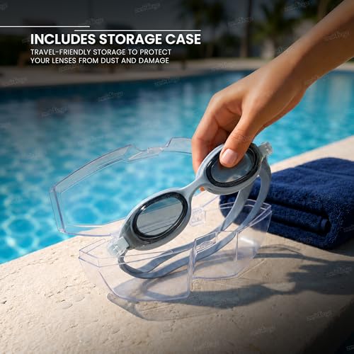 Image of Zest 4 Toyz Swimming Goggles for Kids and Adults with Adjustable Strap Anti-Fog UV Protection Lens Air Tight Comfortable Silicone Frame for Swimming Pool - Grey