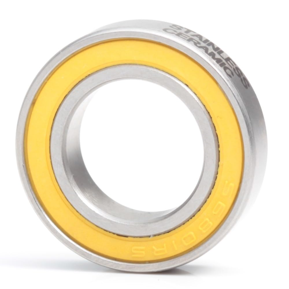 ZBJGBUIA 6801-2RS Stainless Bearing 12 * 21 5 mm ABEC-5 6801 RS Bicycle Hub Front Rear Hubs Wheel Ceramic Balls Bearings