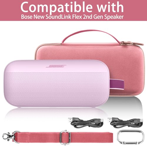 Image of co2CREA Hard Travel Case for Bose SoundLink Flex 2 /1 Speaker, Petal Pink