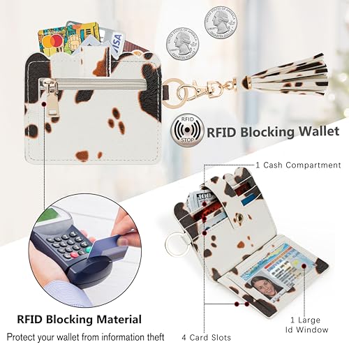 Image of Wristlet Wallet for Women with Keychain - RFID Card Holder Small Wallet Wristlet with Key Ring