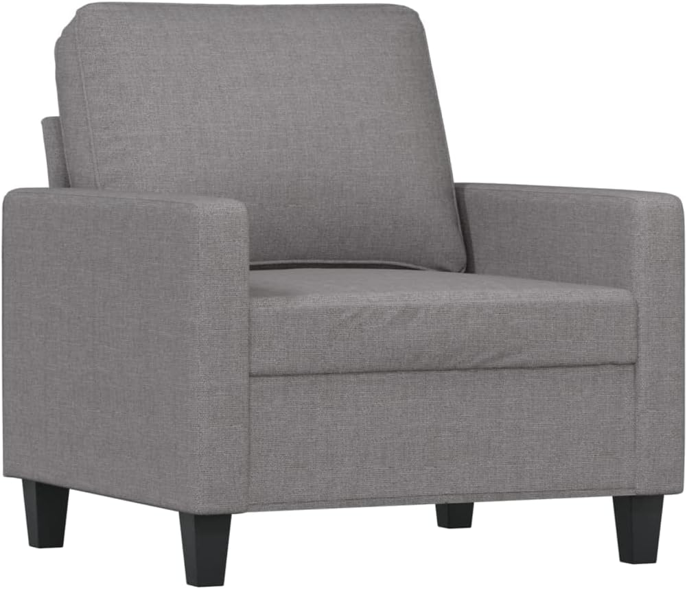Front view of the vidaXL Light Gray Sofa Chair, showing the seat and back cushions