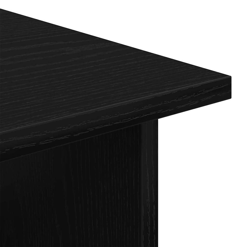 vidaXL Mobile con Ruote Rovere Nero 60 x 45 x 55 cm Legno Multistrato, Soluzioni di archiviazione per Ufficio