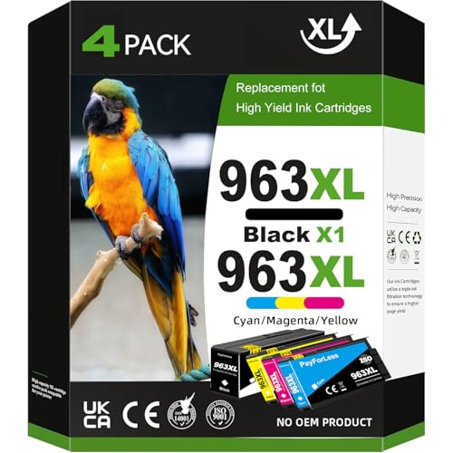 963XL Kompatibel für HP 963XL Multipack für HP 963 für HP Officejet Pro 9010 Patronen 9020 9012 9022 9014 9015 9016 9018 9019 4er-Pack