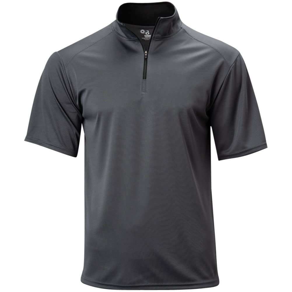 B-Core S/S 1/4 Zip Graphite/Black 3X-Large