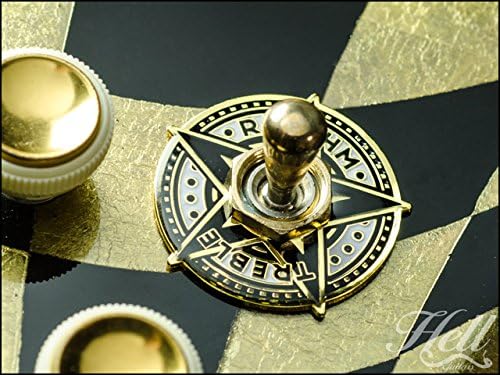 Hell Guitars スイッチワッシャー STAR ゴールド / ギター スイッチワッシャー Gibson/エピフォンなど 多機種に対応!100%真鍮&エナメル Hell Guitarsオリジナルデザイン Star ゴールド