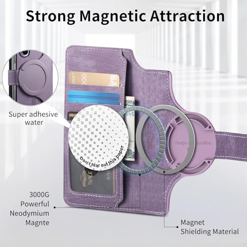 Ysnzaq Etui portfelowe na telefon komórkowy Samsung Galaxy Z Fold7 z 4 przegródkami na karty, zdejmowane etui na karty 2 w 1, magnetyczne etui z klapką ze skóry PU do Samsung Galaxy Z Fold 7 CXMG