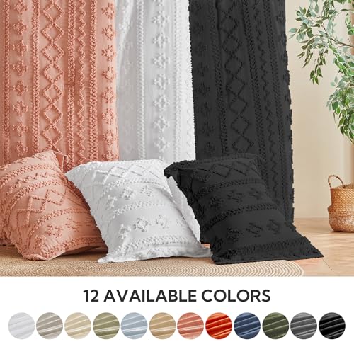 Image of MR&HM Full Size Bed Sheets and Comforter Set Black, 7 Pieces Tufted Boho Beddding Sets, Farmhouse Style Bed in a Bag with 1 Comforter, 2 Pillow Shams, 2 Pillowcases, 1 Flat Sheet, 1 Fitted Sheet