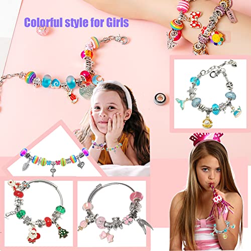 Diy Charm Bracelet Making Kit For Girls 5-7 Gifts Friendship Necklace Bangle Bracelet Kit Kid Beads For Jewelry Making Kit For Girls 8-12 Bead Kits For Kids 4-6 Jewelry Maker For Girls 7-12 #TOP1