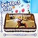 8.3 x 11.7 Inch Edible Square Cake Toppers – Metal Hero Themed Birthday Party Collection of Edible Cake Decorations