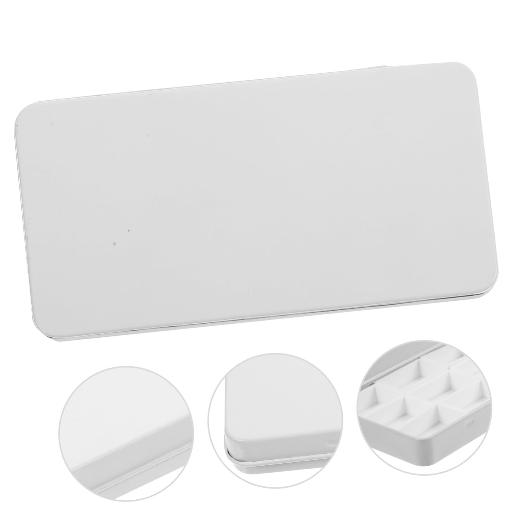 STOBOK 4juegos Estuche Portátil De Acuarelas Compartimentos Vacíos Caja De Pintura De Hojalata Para Artistas y Estudiantes Para Manualidades y