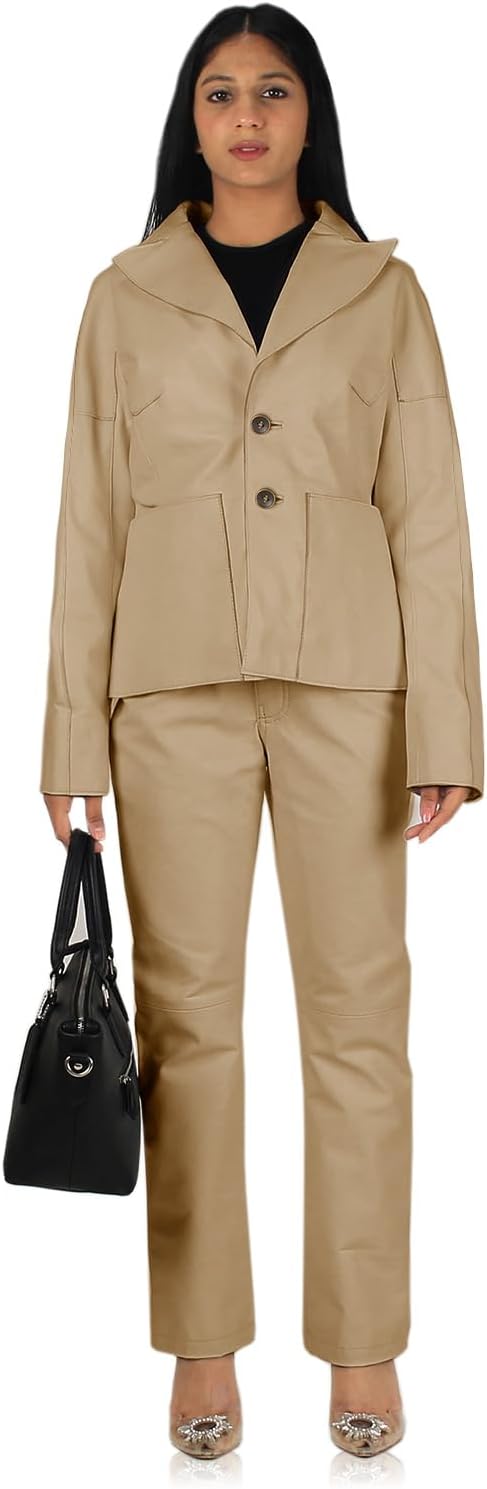 Laverapelle Women's Genuine Lambskin Straight Cut Leather Pants (Black, Leather Jeans) - 2424004 - Image 6