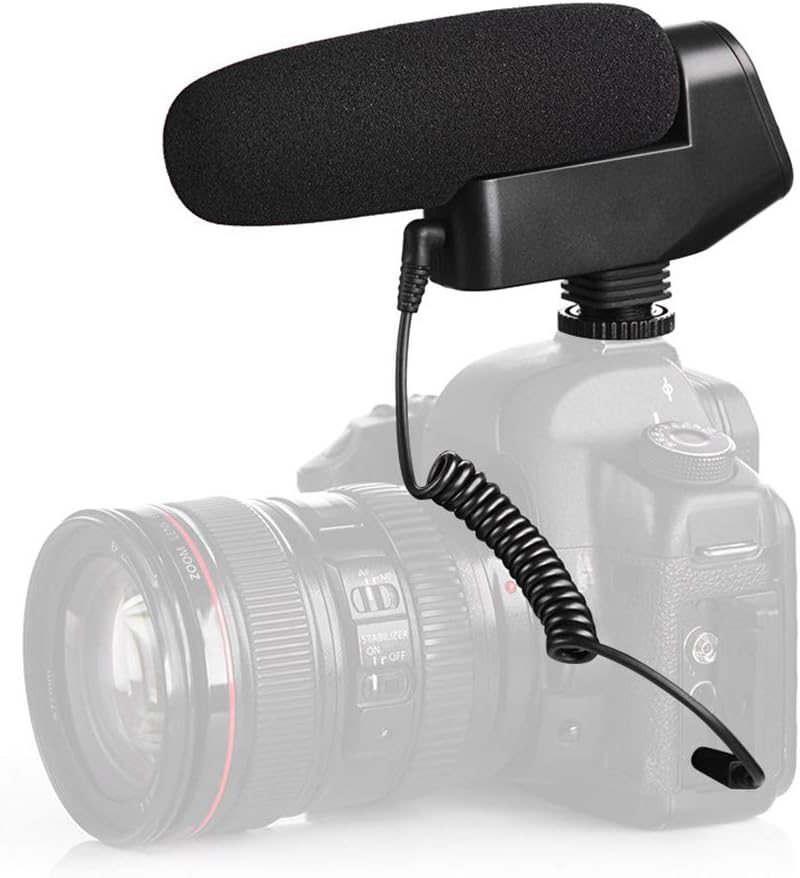 Close-up of BOYA BY-VM600 microphone grille with foam windscreen