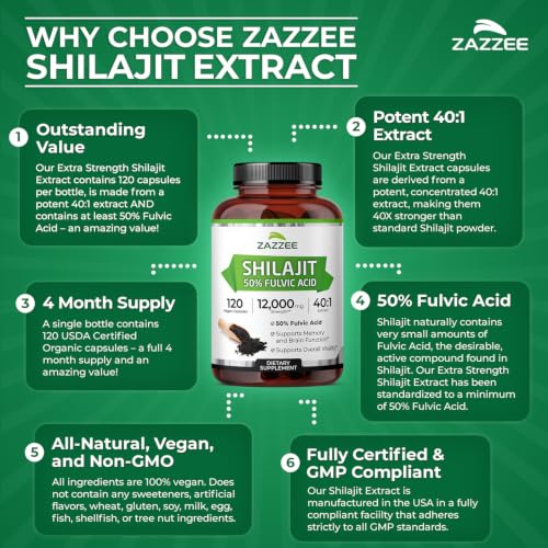 Zazzee Pure Himalayan Shilajit Extract