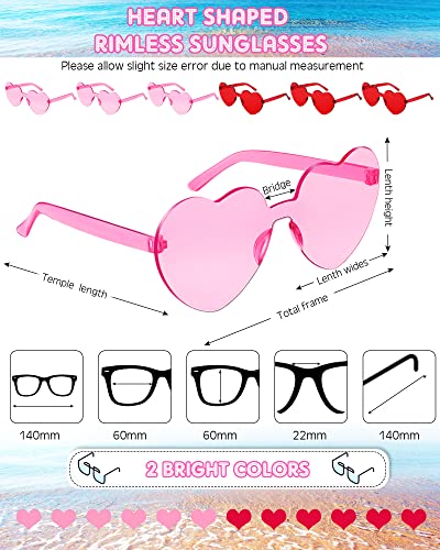 Frienda 20 Paia Occhiali da Sole a Cuore