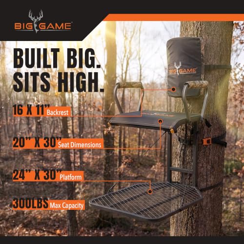 Image of Big Game Hang-On Treestand, Lightweight Steel Construction