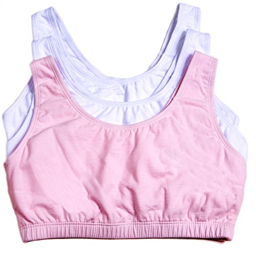 Image of Fruit of the Loom Women's Built-Up Sports Bra, (Pack of 3)
