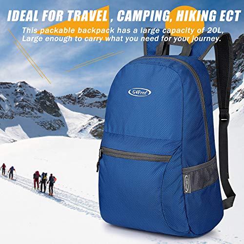 Image of G4Free Ultra Lightweight Packable Backpack Travel Hiking Daypack Small Handy Foldable Outdoor Camping Backpack