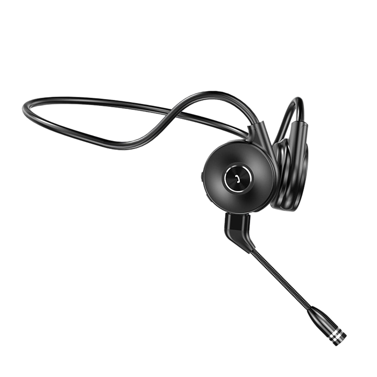 MERISHOPP Bone Conduction Headphones with Mic for Running Driving Low Latency Black Consumer Electronics | Portable Audio & Headphones | Headphones