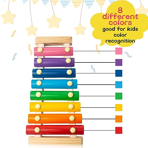 MCPINKY Xylophone for Kids, Xylophone Musical Toy with Child Safe Mallets Educational Musical Instruments Toy for Toddlers 1-3 - Image 7