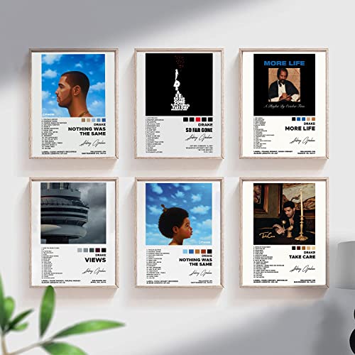 Jokimal Drake Poster A Set Of 6 Canvas Posters Canvas Print Wall Art Signed Limited Posters Album Cover Poster Family Decorative Painting Wall Art Canvas Posters Hanging Poster Gifts 8X10Inch(20X25Cm) #TOP2