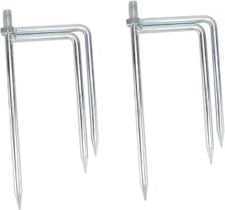 MUSISALY 2 Peças De Plugue De Aterramento De Três Pinos Guarda-Chuva De Praia Guarda-Chuvas De Parafuso De Areia Para Chuva Tamanho Grande Estaca De Âncora De Grama Suporte De Guarda-Chuva