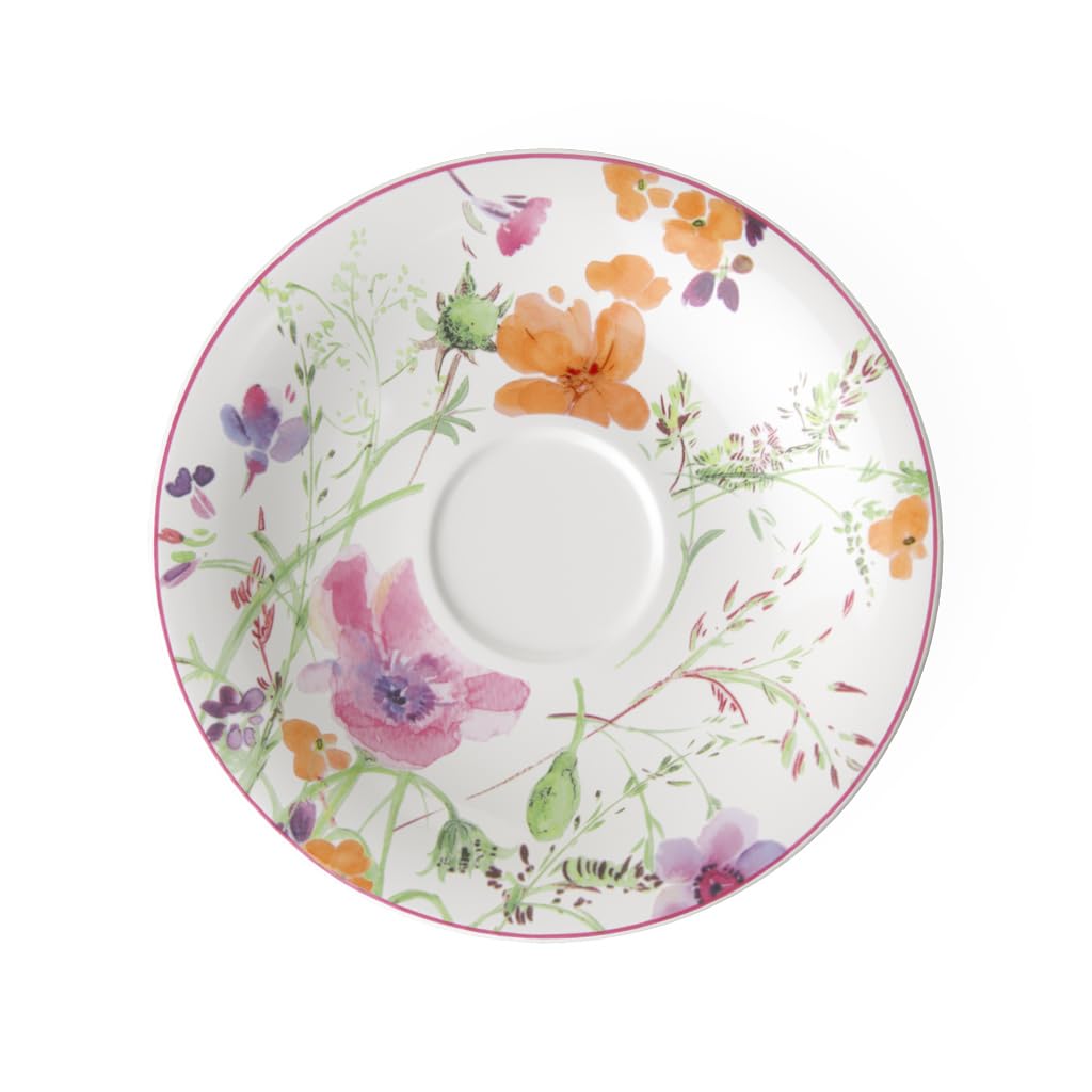 Villeroy & BochMariefleur Basic Saucer, 19 cm, Premium Porcelain, White/Multicoloured