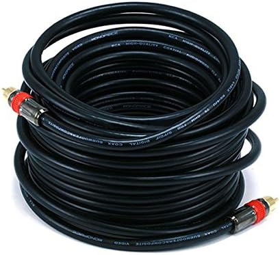 Monoprice 102684 50-Feet RG6 RCA CL2 Rated Digital Coaxial Audio Cable Black