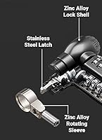 Vista 5 de Cerradura de cable de combinación antirrobo resistente para portátiles Dell Universal Cable de bloqueo de computadora para oficina, biblioteca