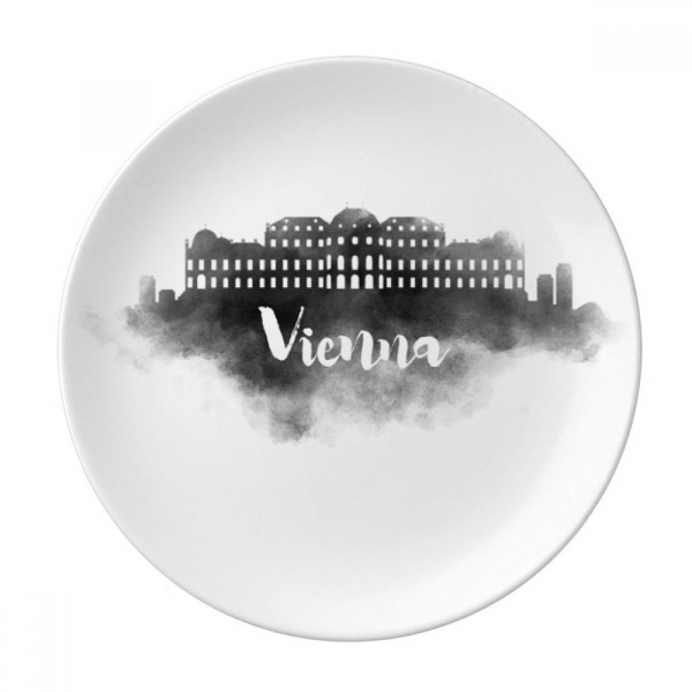 Assiette porcelaine Vienne Autriche souvenir décoratif pour le dîner