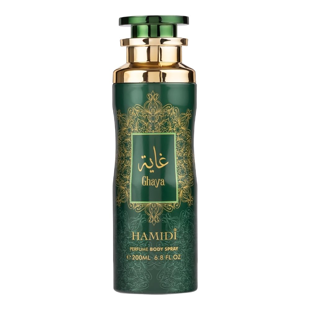 hamidi ghaya body perfume spray – luxurious 200ml body spray perfume | alcohol free | instant refreshing fragrance (ghaya)