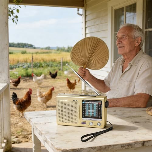 Radio portátil Zopsc AM FM SW WB con toma de audífono 3.5mm miniatura 7