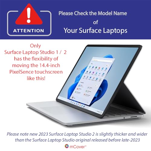 mCover Case Compatible ONLY for 2023-2024 14.4" Microsoft Surface Laptop Studio 2 Notebook Computer (NOT Fitting Any Other Microsoft Models) - Black by mCover - Image 3