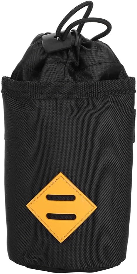 Bike Water Bottle Holder - Handlebar Bag – Insulated Handlebar Cup Bag with Adjustable Straps for Cycling, Stem Mount, Cups & Riding Gear(M)