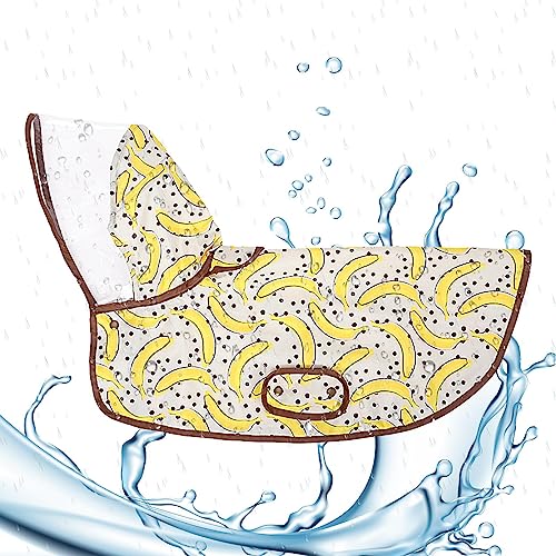 Capas de chuva para cães de grande porte,Jaqueta de chuva para cães de poliéster com capuz transpare