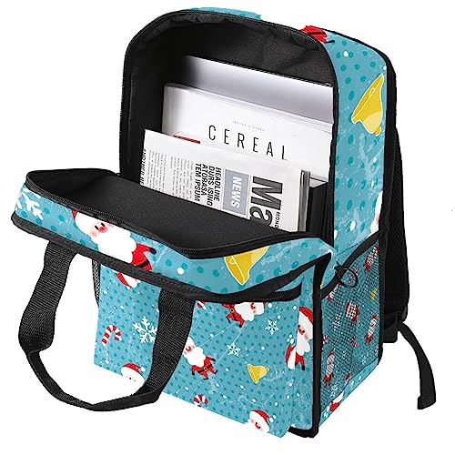 Sacs à dos pour garçons Père Noël bleu et blanc réglable 35cm - 3