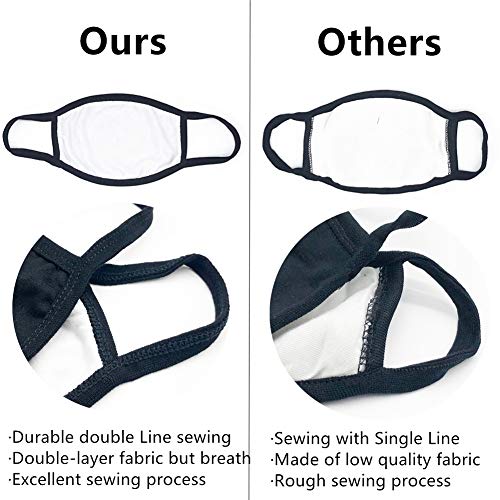 YOROZUCERY Mouth Mask Unisex Anti Dust Kawaii Muffle Mask Half Face Mask Reusable Cotton for Men Women 2Pcs