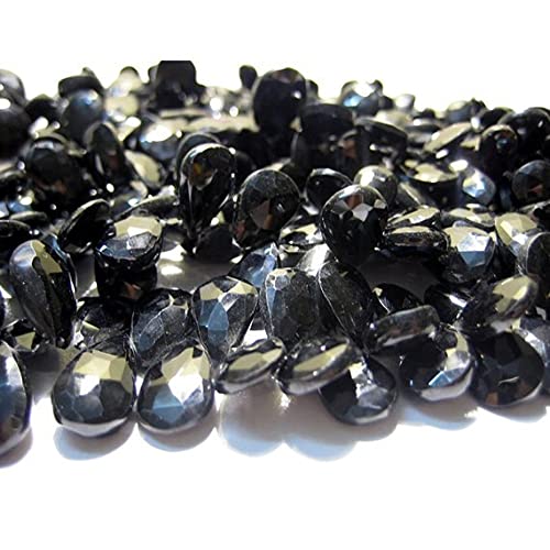 Spinelle noire perles de nacre poire pour offrir un cadeau artisanal