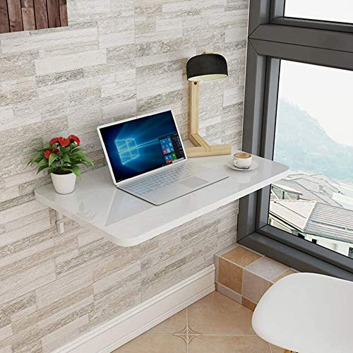 Table murale table à manger blanche bureau pliable en bois 80cm