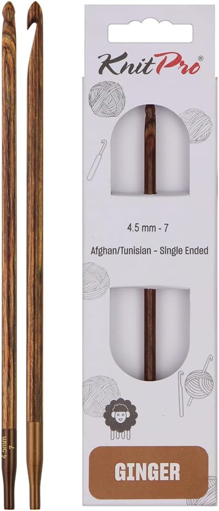 KnitPro Ginger Afghan/Tunisian Crochet Hook | US Size 7 (4.5mm)