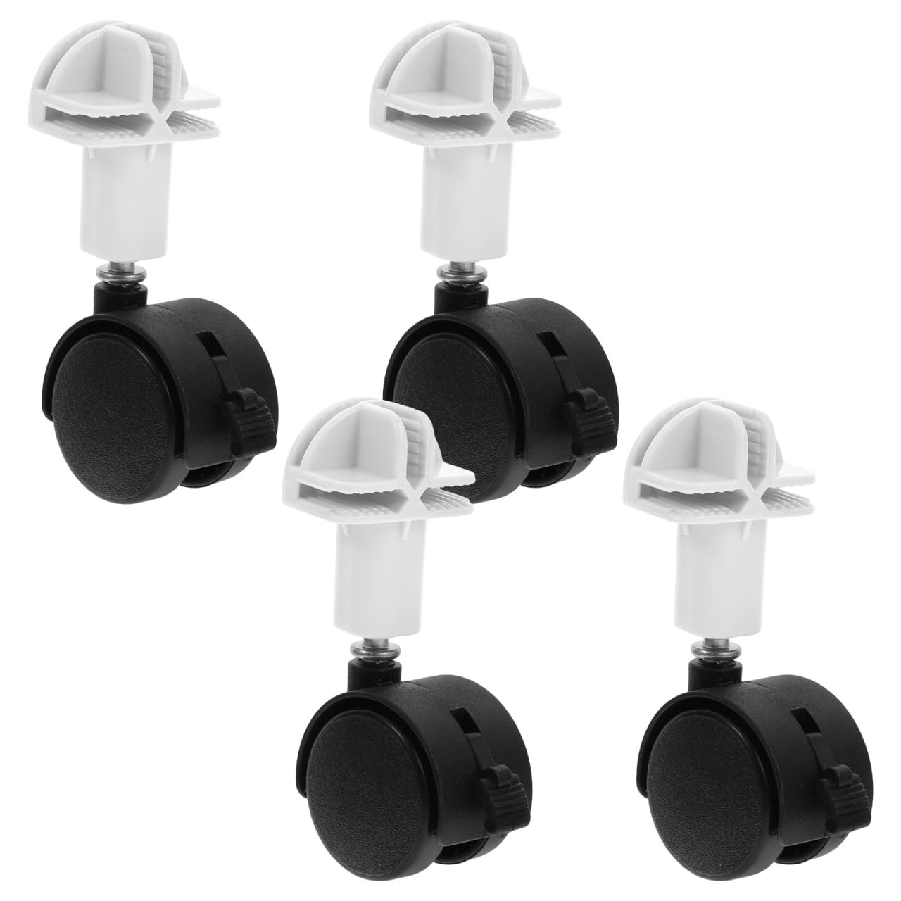 Abaodam Cat Cage Casters Set of 4 4.13 Inch Swivel Replacement Wheels for Pet Cage Mobility Easy Assembly and Secure Fit for Cat Enclosures and Crates