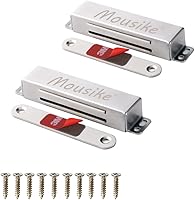 Mousike Heavy Duty 90lb Magnetic Door Catch - Strong Stainless Steel Latch for Kitchen Cabinets, Wardrobes, Closets & Drawers