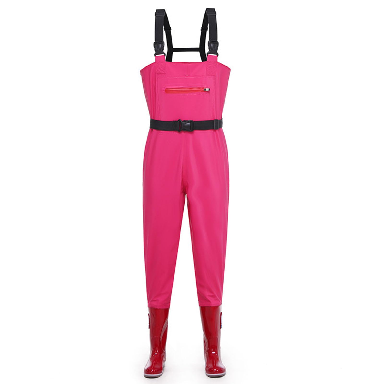 Impermeable Waders de Caza para Mujeres,Pantalones de Vadeo de Pesca con Zapatos,Waders de Pecho,para Pato Caza Pesca con Mosca,Goma Antideslizante,Con Bolsillo,Respirable