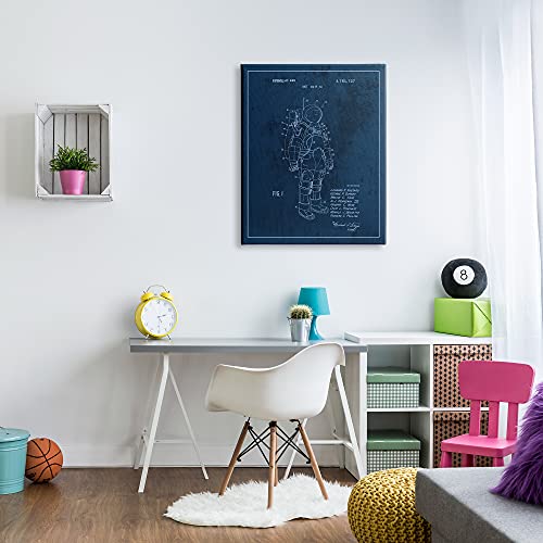 Image of Stupell Industries 'Traditional Space Suit Patent Outer Space'| Canvas Art | Stupell Industries | 30 x 40 Inches, Easy to Hang and Sturdy, Made in USA, by Lil' Rue