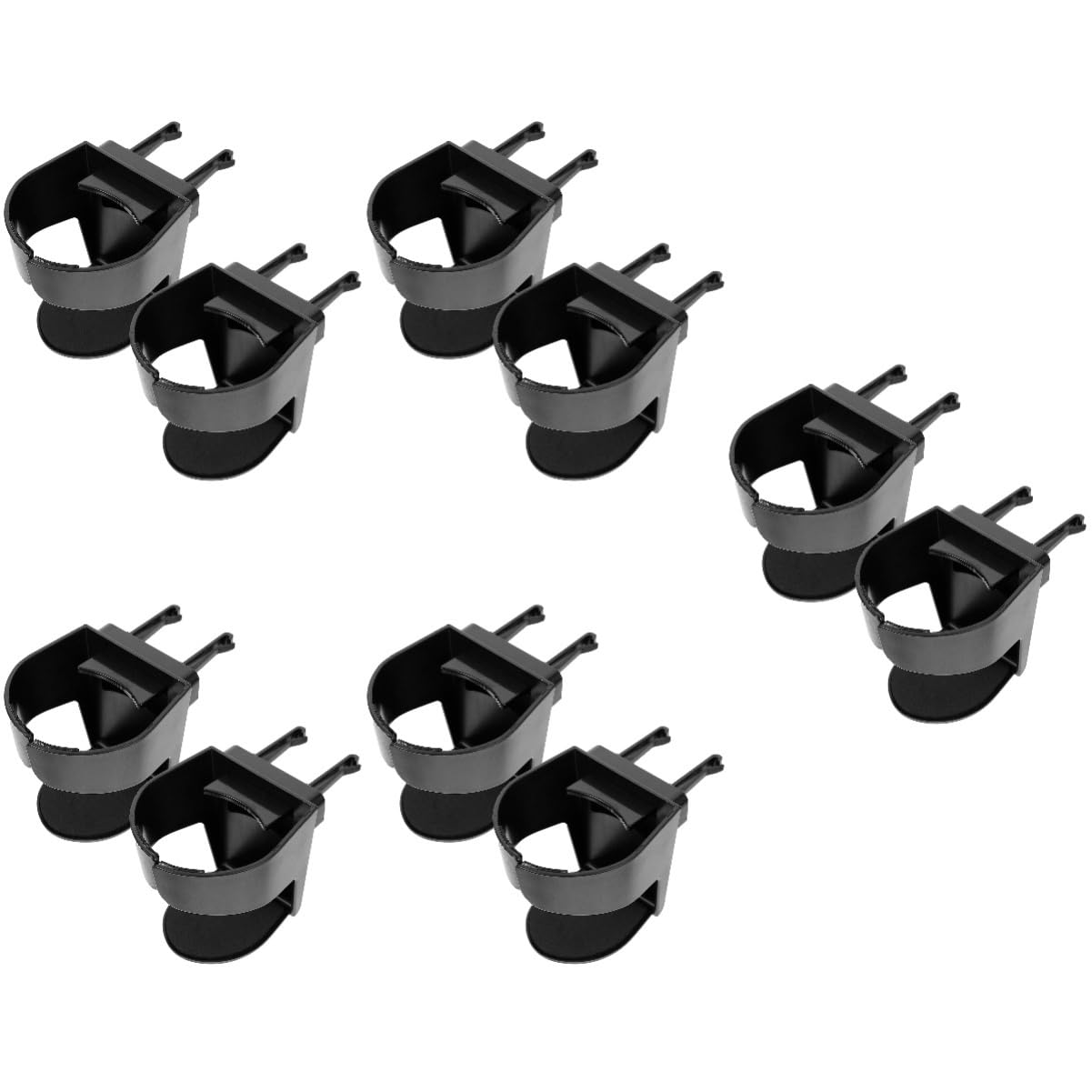 OUNONA 5 Set Portabicchieri Per Auto Tazza Titolare Titolari Portabicchieri Per Passeggino Regolabile Deodorante Per Auto Bottiglia D'acqua Aereo Idro Aria Multi Black Abs 2 Pezzi * 5