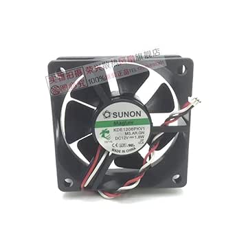KDE1206PTV2 6025 DC12V 0.8W 6CM 3-Wire Silent Cooling Fan