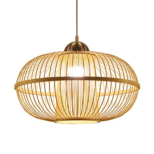 Lampe suspendue en bambou style ferme pour illuminer votre salle à manger