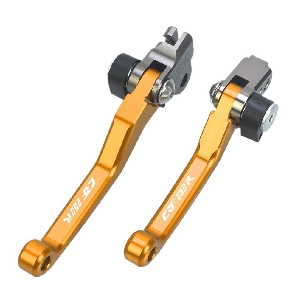 ZDGxfhSRH Motorcycle Brake Clutch Levers for Ho&n&da CRF250R CRF 250R 2004 2005 2006 Pivot Brake Clutch Levers Motorcycle Parts Brakes Handle CRF250 R(A Pair Gold)