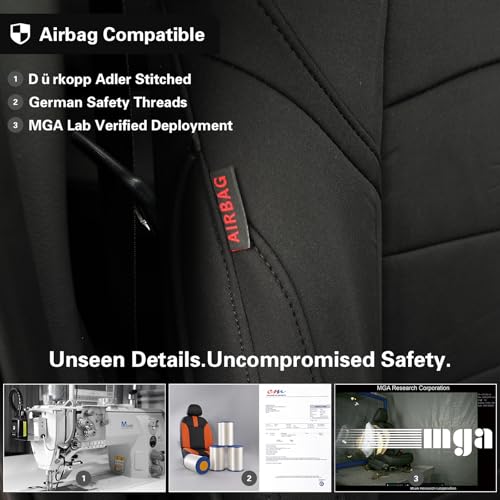 Image of EKR Rav4 Seat Covers Custom Fit for Toyota Rav4 (Hybrid) SE /XSE 2026,Car Seat Cover Full Set for SUV,Water-Resistant, Non-Slip, Easy Clean,Neoprene(Black)