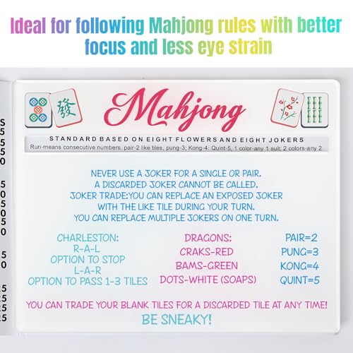 Mahjong Line Finder 4 piezas accesorio para reglas blanco miniatura 4