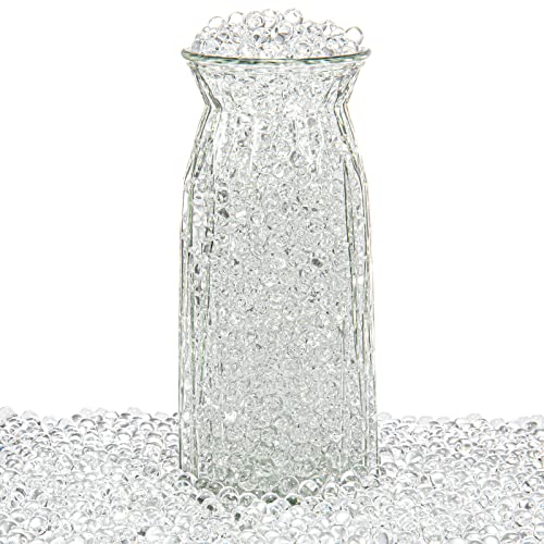 ZTML MS 200,000 Pieces Clear Water Gel Jelly Beads, Vase Filler Beads, Non Toxic Water Beads for Soilless Planting, Wedding Centerpiece, Floral Arrangement, Vase Filler (Clear)